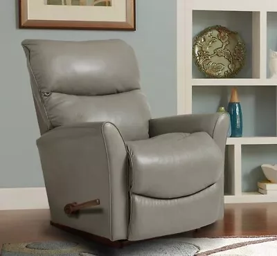 Slate Gray Leather La-Z-Boy Rocker Recliner Lazy Boy Armchairs Lazyboy Grey NEW • $1439.95