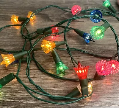 Vintage Christmas Tree Color String Light Tulip Flower 20 Lights On String • $9.99