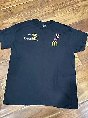 McDonald’s Cardi B Offset 2023 Employee Black T-Shirt Size Large Short Sleeve • $13.99