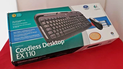 £39.99 • Buy NEW! Logitech Cordless Desktop EX110 Keyboard And Optical Mouse USB & PS/2