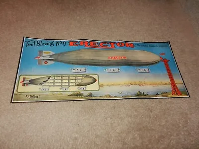 A C Gilbert Erector #8 Zeppelin Set Box Label 1929 Vintage Reproduction • $14.95