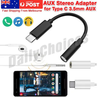 USB Type C To 3.5mm Headphone Audio Jack Aux Cable Adapter Google Pixel Samsung • $3.69