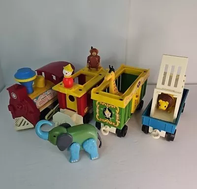 Vtg Little People Circus Train 991 Elephant Giraffe Monkey  1973 Fisher Price • $49.99