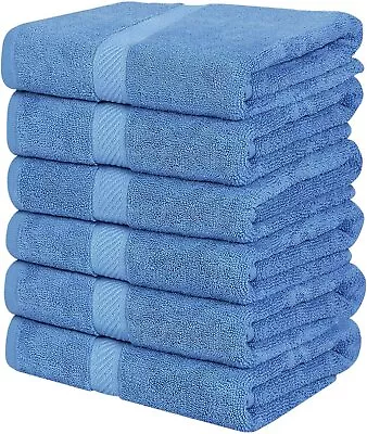 $25.99 • Buy Utopia Towels Pack 6 Cotton Bath Towels 22x44 Inch Super Absorbent  For Pool Spa