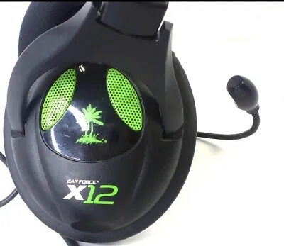 Turtle Beach Ear Force X12 Gaming Headset Green/Black Xbox 360/PC • $25