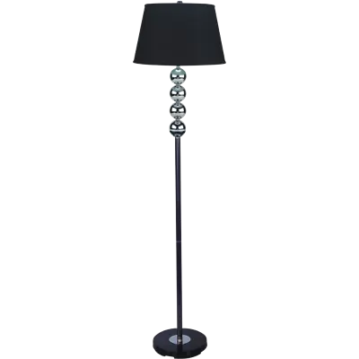 Black Modern Chrome 4-Ball Orb Style 62  Floor Lamp OR 5-Ball 30  Table Lamp • $129.99