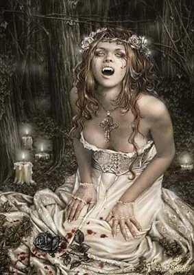 Victoria Frances Vampire Girl - Gothic Fairies Poster • $10.98
