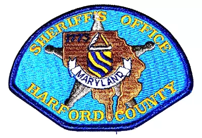 HARFORD COUNTY MARYLAND MD Sheriff Or Police Patch CREST SILVER MYLAR STAR • $7.99