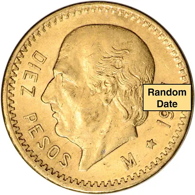 Mexico Gold 10 Pesos - XF/AU - Random Date - 0.2411 Oz. • $605.53