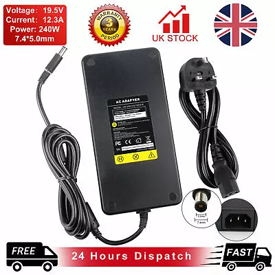 £38.99 • Buy 240W AC Adapter Power Supply Charger PA-9E For DELL Precision M6500 M6600 M6800