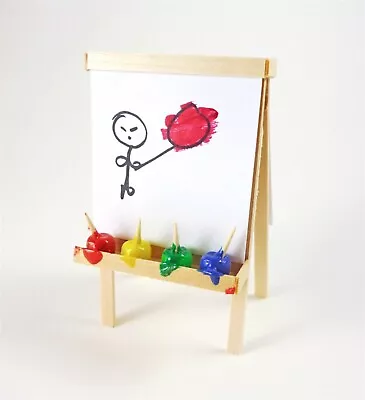 Dollhouse Miniature Artisan Child's Painting Easel • $8.99