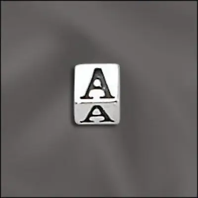 Sterling Silver Letter Beads 4.5mm Alphabet Blocks 3mm Hole 925 Sterling Silv • $2.50