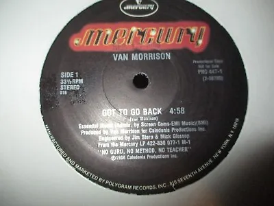 1986 VAN MORRISON Got To Go Back US Promo 12  Mercury PRO 447 NM • $15.99
