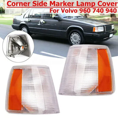 1Pair Corner Side Marker Turn Signal Parking Lights Lamps For Volvo 960 740 940 • $41.98