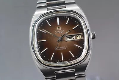 *NEAR MINT* Vintage OMEGA Seamaster Automatic TV Screen Charcoal Dial Date Men's • $849.99