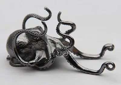 Metal Octopus Animal Statue Small Sculpture Tabletop Figurine Home Decor Gifts • $14.58