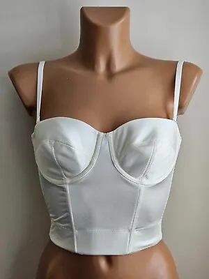 Panache Bridal Bustier Ivory 30D Special Occasions Underwired Longline Bra 5218 • £14.89