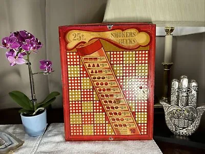 Vintage Carnival Game Fair Dart SMOKERS BUCKS Rare Toy Board • $129.99