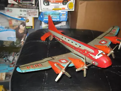 Marx Toys Strato Airlines Stratoliner 700 Skycruiser Tin Friction Airplane • $64.99