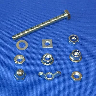 M5 Set Screws Full Thread Bolts With Nuts And Washers  M5 Bzp Bolt 5mm Diameter • £5.82