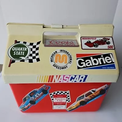 VINTAGE RED DOUBLE 6-PACKER Nascar Theme THERMOS COOLER MODEL 7714 12qt • $74.99