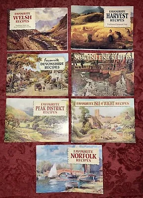 J Salmon Favourite Recipes 7 Books Inc Welsh Norfolk Devon Harvest Peak District • £10