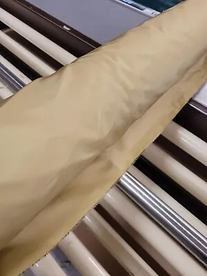 100% Pure Silk TAFFETA GOLD LUXURY Fabric 140cm • £5.99