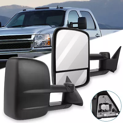 ✅ Power Heated Door Towing Mirrors Side Pair For 1999-02 Chevy GMC SIERRA Truck • $84.49