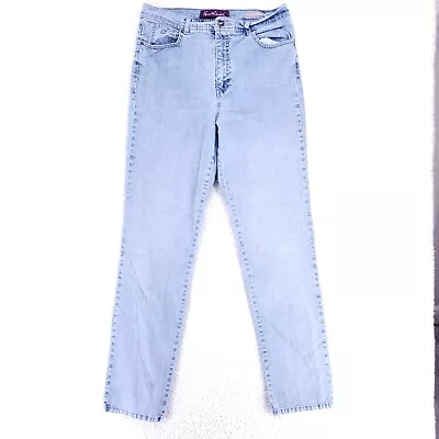 Gloria Vanderbilt Jeans Denim Cotton Womens SZ 12 Blue Straight Stretch VTG Slim • $9.99