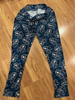 LulaRoe Disney Leggings Woman’s Size TC 12-18 Minnie Mouse Blue Polka Dots Soft • $6.99