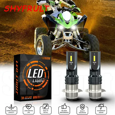 For Kawasaki ATV KFX400 2003-2006 KFX450R 2009 2010-2014 H6 LED Headlight Bulbs • $16.62