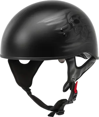 Gmax HH-65 Matte Black Ritual Naked Motorcycle Half Helmet Adult Sizes XS - 2XL • $44.99