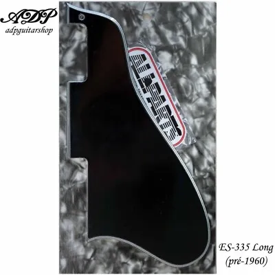 Plate Pickguard Long Black 5ply Humbuckers Style Gibson ES-335 345 355 • $45.06
