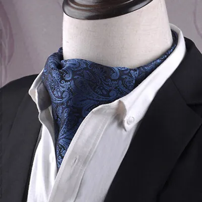 Black & Blue Paisley Ascot Cravat • £8.99