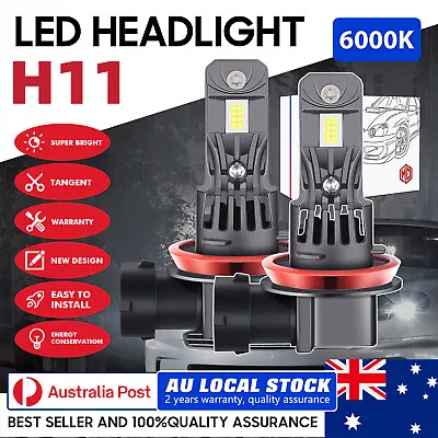 2PCS NEW H8/9/11 LED Headlight Kit 12000LM Globes Car Bulbs High Low Beam 6000K • $42.99