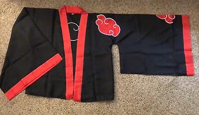 Naruto Akatsuki Uchiha Itachi Robe Short Kimono Cosplay Costume Size XL Adult • $8.99