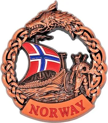 3D - NORWAY - OSLO - Souvenir Fridge Magnet Kitchen Decor Holiday Gift-Metal • £4.49