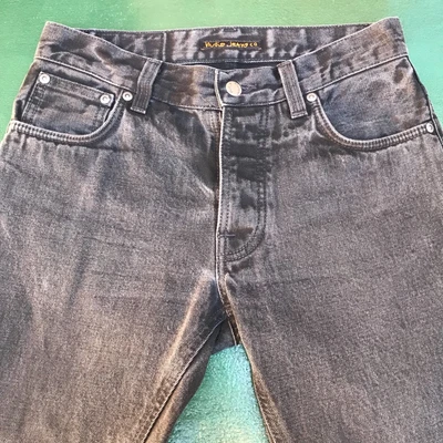£24.99 • Buy Nudie Jeans Dude Dan Dry Black Twill Organic Cotton Denim W28 L30