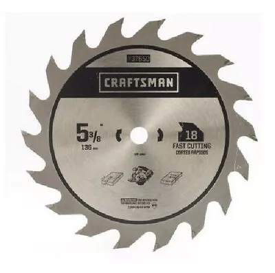 CRAFTSMAN Carbide Circular Saw Blade 5 3/8 Inch 18T Fast Cutting CHN 37650 • $12.98