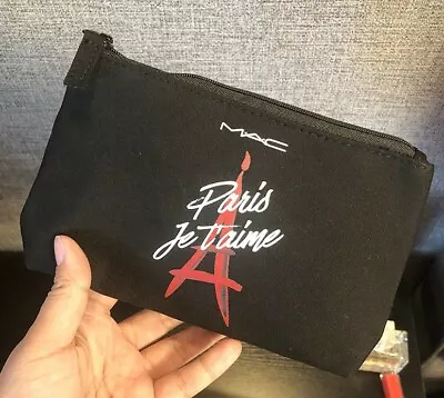 MAC Paris Je'Taime Black Makeup Cosmetic Bag / Pouch / Case / Clutch Brand NEW  • $17.99