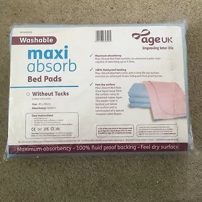 Washable Age Uk Maxi Absorb Bed Pad. Without Tucks(Brand New).(See Description). • £10