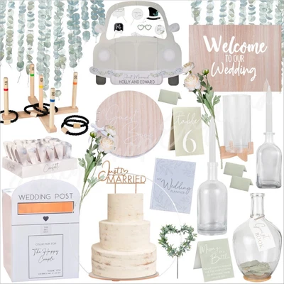 £10.50 • Buy Rustic Wedding Decorations Favours Props Games Table Centrepiece Party Supplies