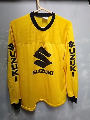 🧡Vintage Motocross Kit Mesh Jersey Suzuki Cotton Rare Original Evo Classic  • $87.14