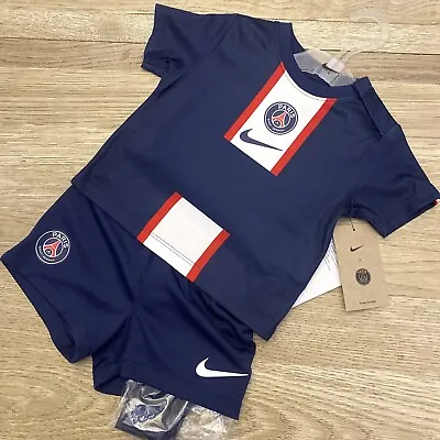 Nike Psg Baby Mini Football Kit Size 3-6 Months Brand New • £18