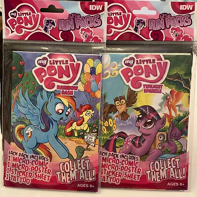 My Little Pony Micro Comic Fun Packs Lot Of 2 Twilight Sparkle & Rainbow Dash • $8