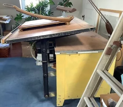 Rare Unique Antique Hamilton Economy Mnf Industrial Wood/metal Drafting Table • $550