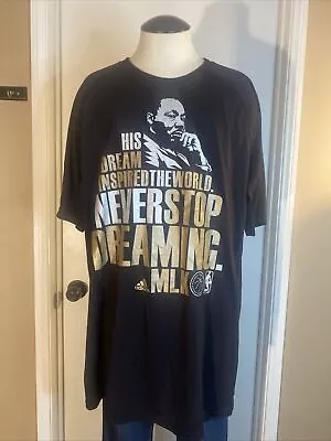 Adidas Martin Luther King Jr. NBA Player Issued Black T Shirt  Size XLT • $35