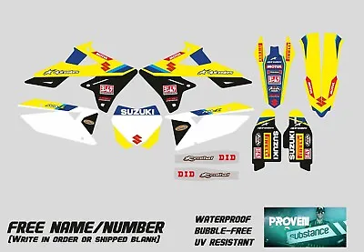 Graphics Kit Suzuki Rmz250 Rmz450 2018 2019 2020 2021 2022 2023 Rmz 250 450 Mx • $82.06