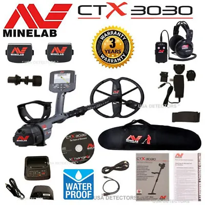 MINELAB CTX 3030 Ultimate Waterproof Metal Detector With Black Padded Carry Bag • $2061