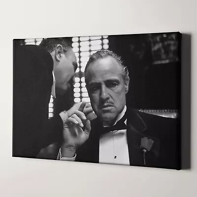 The Godfather Marlon Brando Al Pacino Mafia Movies Canvas Wall Art Print • $159